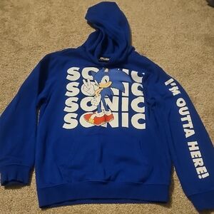 Boys Size Medium Sonic the Hedgehog Blue Hoodie
